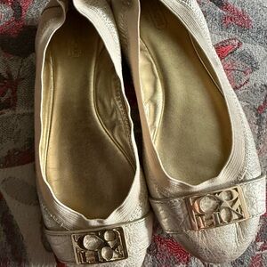 COACH Women's Beige Ballet Flats
